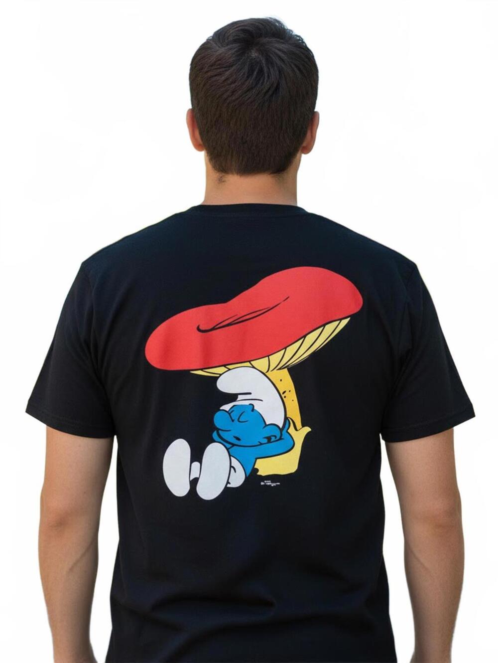 T-Shirt / The Smurfs Double Sided Black Graphic T-Shirt / Size Medium / New